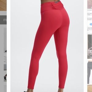 Fabletics Trinity High Waisted Pocket Legging M red (blaze)